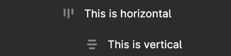 A screenshot showing both variants of the Auto Layout icon in Figma's layers panel